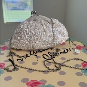 Chic Sequin Clutch with Chain Strap